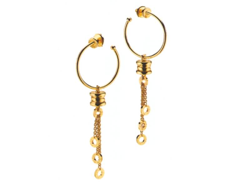 HOOP EARRINGS IN YELLOW GOLD WITH PENDANT MOTIF BZERO1 BULGARI OR853878